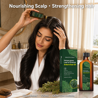 Huile capillaire nourrissante à base de plantes Usman Grass Oriental Arborvitae Leaf pour le soin des cheveux, renforcement du cuir chevelu, 120 ml, OEM ODM