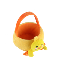 Panier d'oeufs de Pâques de dessin animé personnalisé Offre Spéciale panier de canard en peluche pour cadeaux d'enfants