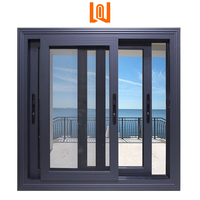 Fenêtre coulissante en aluminium au design moderne avec rideaux persiennes à trois voies de style français en verre Low E pour application extérieure
