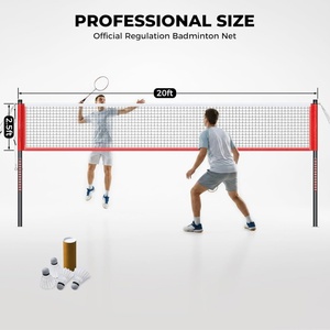 Red <span class=keywords><strong>de</strong></span> bádminton portátil para exteriores con sistema <span class=keywords><strong>de</strong></span> cabrestante antideslizante, estable y resistente para juegos en el jardín, <span class=keywords><strong>la</strong></span> playa o vacaciones. - Product Image 6