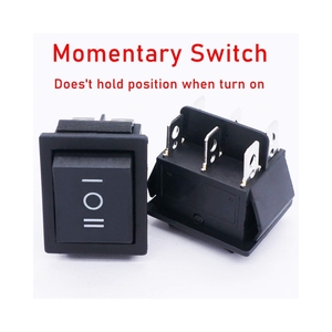 Không thấm nước dpdt 6 pin 3 vị trí (on)-OFF-(on) 16A 250V AC/20A 125V AC momentary thuyền Xe Đen Rocker chuyển đổi chuyển đổi - Product Image 4