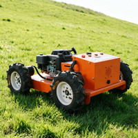 Tondeuse RC autopropulsée hybride essence 4x4 de 550 mm à roues, 4 temps, 224 cm³, télécommandée, pour vergers et fermes, avec fonction de paillage, homologuée CE EPA