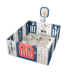 Nouveau Design de clôture de cour de <span class=keywords><strong>jeu</strong></span> de couleur personnalisée, clôture en plastique pliable pour enfants, parc de sécurité amusant pour bébé - Product Image 1