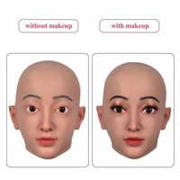 Masque réaliste en silicone pour Halloween, masque facial féminin pour travestis, transgenres, drag queens, soirées sissy avec perruques pour femmes