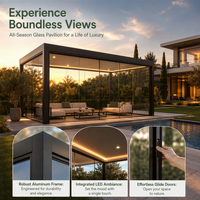 Pergola bioclimatique motorisée en aluminium, DIY, imperméable, moderne, pour extérieur, gazebo, structure de jardin, revêtement poudré, écologique