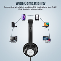 Nouveau casque filaire pour centre d'appels Bee H362 Ultra Confort avec suppression du bruit USB pour PC, TEAMS, Skype, Zoom, ordinateur portable, téléphone, tablette