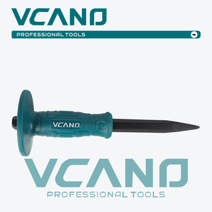 Зубило строительное VCANO, промышленное, с острым наконечником, пластиковой защитной рукояткой, прямым хвостовиком, гарантия 1 год, для каменных работ - Product Image 4