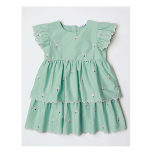 Robe d'été pour filles en coton de qualité supérieure avec un look mignon et attrayant, parfaite pour les jeux en plein air et les célébrations d'anniversaire - Product Image 1