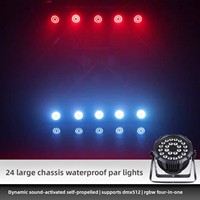 Projecteur de scène 24 LED pleine couleur en alliage d'aluminium étanche IP68, lumière d'ambiance 4-en-1 à sept couleurs, 30 000 heures
