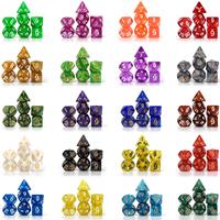 Dés de jeu en plastique acrylique personnalisés à facettes multiples D4-D20 pour D&D, jeu de dés DND RPG pour jeux de société