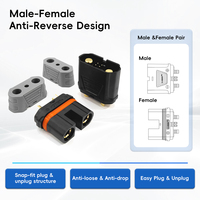 Connecteur anti-étincelle QS12-S 15 Ohm, courant élevé 250A, prise de batterie mâle-femelle pour stockage d'énergie, UAV, vélo électrique