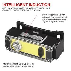 Lampe frontale <span class=keywords><strong>LED</strong></span> confortable, étanche IP65, <span class=keywords><strong>bandeau</strong></span> réglable, portée de 200 à 299 m, autonomie de la batterie prolongée pour la course à pied et le cyclisme en extérieur - Product Image 4