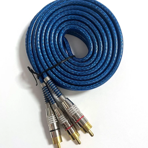 Car Audio Amplifier RCA <b>Cable</b> Dual RCA Male To Male Audio Cord Nickel Plated Connector - Product Image 2