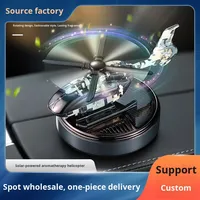 Diffuseur d'air de voiture moderne à énergie solaire en forme de rose, purificateur d'air rotatif en hélicoptère, ornement, accessoires de voiture en plastique
