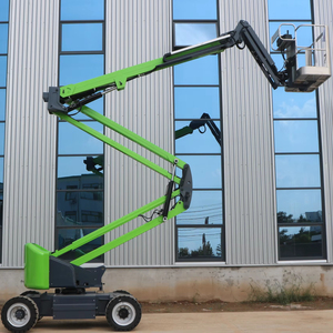 Tijera eléctrica articulada de <span class=keywords><strong>16M</strong></span> y 230KG, mesa elevadora de brazo de manivela, mástil telescópico de acero, elevador de construcción de motor aéreo - Product Image 1