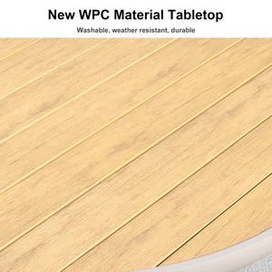 Meilleure vente Ensemble <span class=keywords><strong>de</strong></span> meubles <span class=keywords><strong>de</strong></span> <span class=keywords><strong>jardin</strong></span> pliables et portables avec cadre en <span class=keywords><strong>plastique</strong></span>, bois et aluminium, petite table basse et chaise pour balcon extérieur - Product Image 5