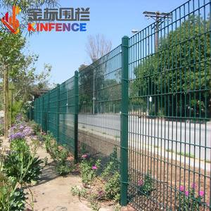 <span class=keywords><strong>Panneau</strong></span> de clôture en fil soudé galvanisé 656 pour périmètre d'usine, clôture à double fil - Product Image 4