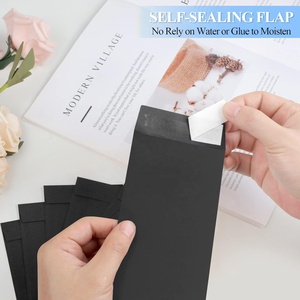 İş Zarf Seti - Nakit Çekleri Biletler için 120 Zarf; 80GSM 3.2x6.6 İnç Siyah Zarflar Mücadele Tasarrufu Sağlar - Product Image 3