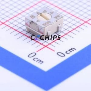 Résistance/potentiomètre réglable SMD 3314J-1-500E, 4,5x4,5 mm (Résistance : 50 Ohm) (Précision : 20%) (Puissance : 250 mW) - Product Image 1