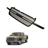 Pour Chevrolet Silverado 1500 2005 2006 – Calandre de pare-chocs avant ABS avec feux LED ambre, accessoires de masque avant tout-terrain 4x4 et grille de radiateur