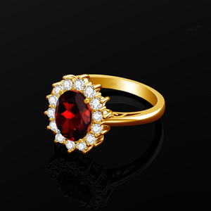 แหวนพลอย<span class=keywords><strong>โกเมน</strong></span>สังเคราะห์925เงินสเตอร์ลิงทำด้วยมือไม่เหมือนใครแหวนคริสตัลคลาสสิกสำหรับงานแต่งงานแหวนผู้หญิง - Product Image 4