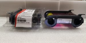 10 pièces Original R5F008S141 YMCKO ruban de couleur-300 impressions par rouleau fonctionnent avec l'imprimante de carte d'identité <span class=keywords><strong>Evolis</strong></span> Zenius Primacy - Product Image 3