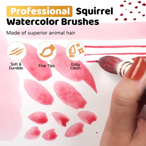 Kit de pinceaux à manche blanc en poils naturels pour artiste aquarelliste OEM pour artiste et débutant - Product Image 4