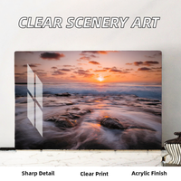 Images en verre acrylique clair haute résolution Paysage naturel imprimé numérique de style moderne