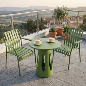 Ensemble <span class=keywords><strong>de</strong></span> salle à manger d'extérieur en aluminium pour patio, table et chaises <span class=keywords><strong>de</strong></span> <span class=keywords><strong>jardin</strong></span> et <span class=keywords><strong>de</strong></span> balcon, moderne, imperméable, antirouille, vente directe d'usine - Product Image 1