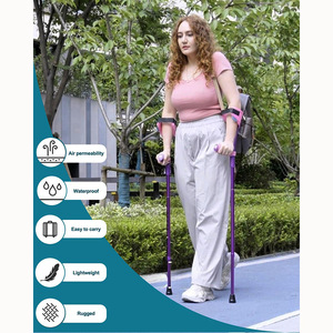 Th Elastic Cane <b>Pad</b> Pink Folding Forearm Support For <b>Walking</b> Comfort Adult Use - Product Image 4