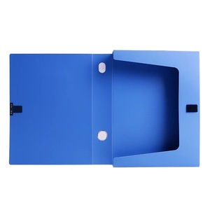 A4 Plastic Document <b>Box</b> Blue PP Office <b>File</b> Storage Organizer 50mm Width Rectangle Standing Type Neatening Storage - Product Image 4