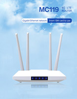 Routeur sans fil 4G LTE MC119, routeur domestique CPE, point d'accès WiFi, version Europe Asie, 2 ports LAN, routeur Internet portable