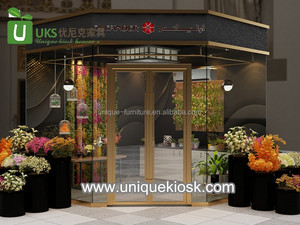 Moderno Expositor de Flores con Iluminación LED, Kiosco Floral para Centro Comercial, Mueble de Pared para Boutique, Estantería para Plantas Verdes, Duradero - Product Image 3