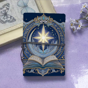 A6 máy tính xách tay đi đến cho lịch sử nghệ thuật ghi chú nghệ sĩ của sinh viên và phân tích tác phẩm nghệ thuật với ngôi sao mặt trăng lâu đài cuốn sách Rune mô hình trên - Product Image 2