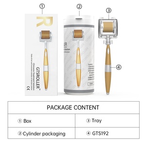 Derma Roller de Titanio Dorado 192 para Microagujas y Mesoterapia, 0.25mm 0.5mm 1mm, Sistema de <span class=keywords><strong>Dermaroller</strong></span>, Kit de <span class=keywords><strong>Dermaroller</strong></span> - Product Image 5