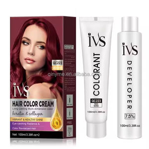 Crema de <span class=keywords><strong>tinte</strong></span> para el cabello de chocolate oscuro al por mayor de IVS-Vendedor caliente en los mercados de Arabia Saudita y Pakistán - Product Image 2