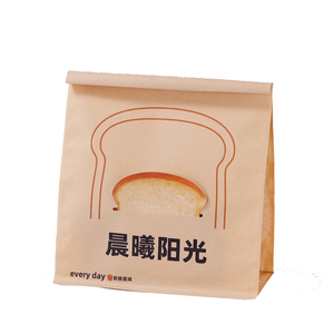 Bolsa de pan de papel kraft con base plana, cierre enrollable, ranura para tarjeta, ventana parcialmente transparente, apta para alimentos, venta al por mayor a granel para panadería artesanal - Product Image 5
