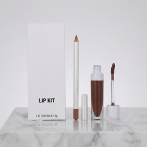 ชุดลิปสติก 2 in 1 ลิปกลอสและดินสอเขียนขอบปากเข้าชุด สีชัด ติดทนนาน บำรุงริมฝีปาก ผลิตภัณฑ์เครื่องสำอางแบรนด์ส่วนตัว - Product Image 1