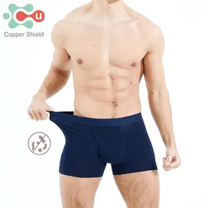 Copper Shield Custom Anti bakterielle Anti-Geruch Kupfer Baumwolle Boxershorts Weiche atmungsaktive Unterwäsche für Männer