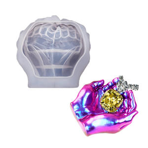 Bricolage <span class=keywords><strong>maison</strong></span> antiadhésif créatif coulée époxy artisanat moules main forme Silicone <span class=keywords><strong>cendrier</strong></span> résine porte-moule plateau moule - Product Image 1