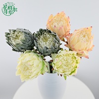 Semprotan Bunga Thistle Nordik Buatan Premium Dengan Tekstur Berduri Realistis untuk Dekorasi Pernikahan, Centerpiece Dalam Ruangan, dan Properti Fotografi