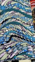 Kain Organza Batik Sisir Emas WAX 6 Yard untuk Tas, Gaun, Sprei - Kain Tenun Bernapas untuk Anak Perempuan/Wanita