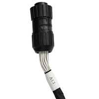 Câble BMS personnalisé avec connecteurs circulaires et rectangulaires en cuivre étamé, longueur 350 mm, tension nominale 300 V pour véhicules électriques haute tension