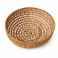 Corbeille à fruits en rotin tressée à la main, Panier tressé motif ciel étoilé, Bol de service pour pain et snacks, Vente en gros OEM, Corbeille à fruits en rotin