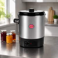 Marmite électrique en acier inoxydable 27L Pro avec système de chauffage réglable, garantie 1 an