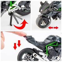 1/18 H2R alliage Sport moto modèle moulé sous pression en métal véhicule moto Collection Simulation modèle jouets pour adultes enfants cadeau