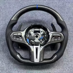 Volante Deportivo de Fibra de Carbono M Sport para <span class=keywords><strong>BMW</strong></span> F30 F10 F20 F32 <span class=keywords><strong>F36</strong></span> F22 F11 F82 F15 F31 F82 M4 M5 F90 F80 M3 X5 F15 F06 535i F10 - Product Image 2