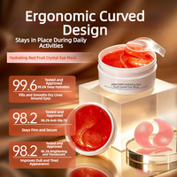 Patchs Hydrogel Cristallins OEM à l'Extrait de Fruits Rouges, Collagène, Hydratation Profonde, Lisse les Rides Sèches, Éclaircit les Cernes, Masque Contour des Yeux