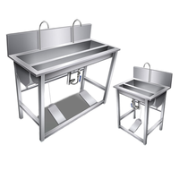 Edelstahl-Fußpedal-Hand waschbecken für Desinfektion becken für Lebensmittel hersteller in Lebensmittel fabriken und Küchen