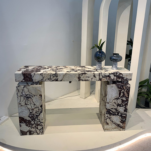 <span class=keywords><strong>Mesa</strong></span> de <span class=keywords><strong>consola</strong></span> de entrada de mármol de piedra Natural de estilo nórdico, muebles para el hogar, <span class=keywords><strong>mesa</strong></span> de <span class=keywords><strong>consola</strong></span> de mármol de Viola Calacatta italiana - Product Image 2